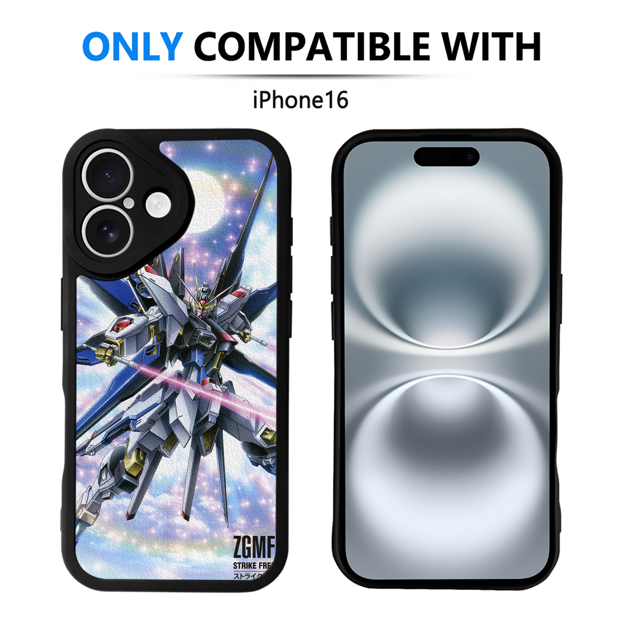 （画像用） 機動戦士ガンダム Mobile Suit Gundam 【iPhone 16シリーズ対応】シリコンスマホケース（レザー調） 材質：シリコン
